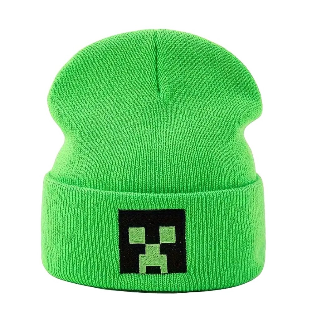 NWOT Awesome Minecraft Creeper • Green Beanie